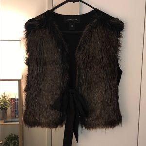 Ann Taylor faux fur vest.